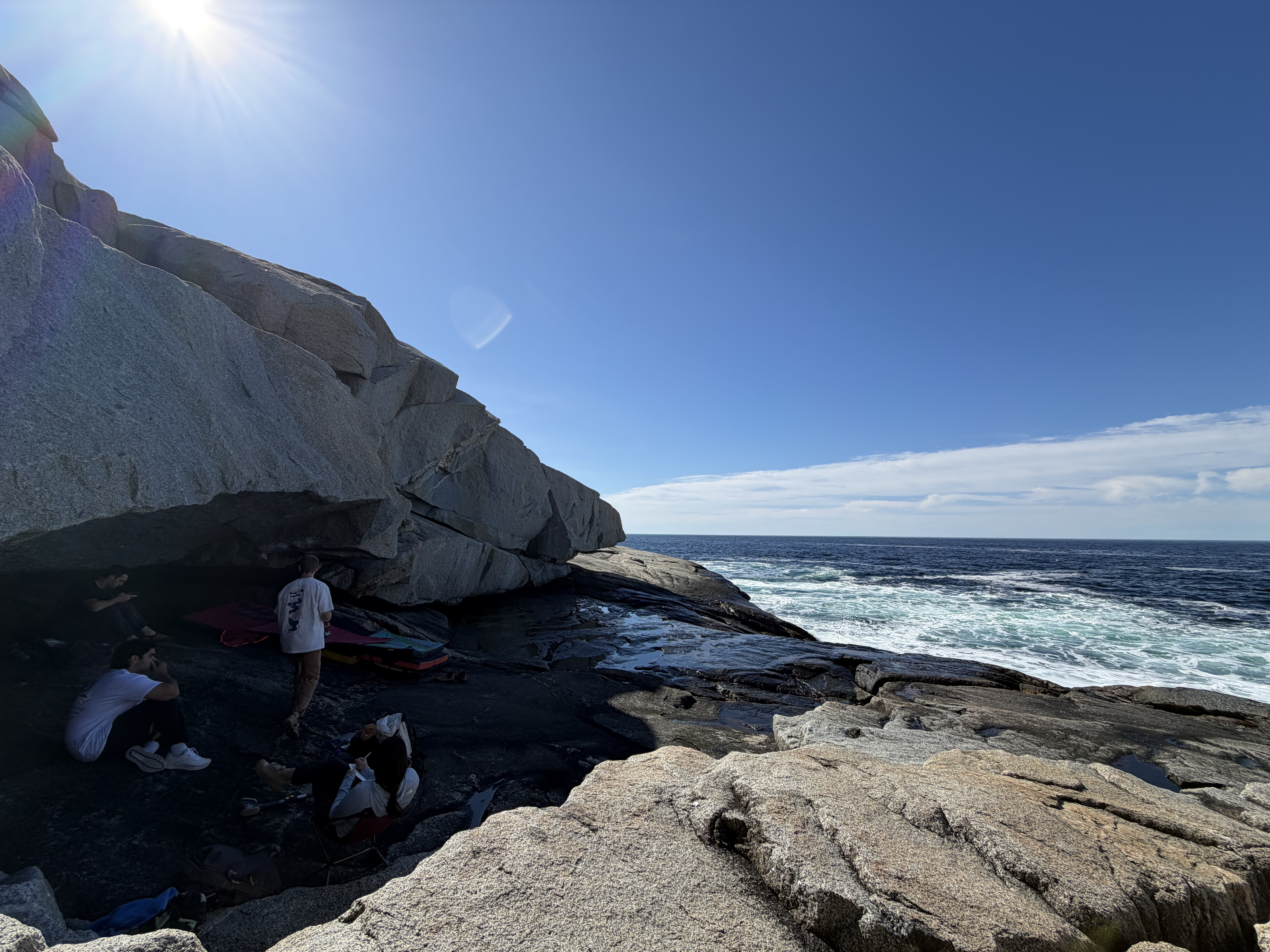 Chilling with friends beside the I Heel Pebbles Boulder